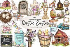Rustic Easter Day Clipart Bundle 1 - CraftNest - Digital Crafting and Art