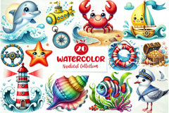 Nautical Collection Clipart Bundle - CraftNest - Digital Crafting and Art