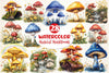 Spring Magical Mushrooms Clipart Bundle
