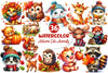 Autumn Cute Animals Clipart Bundle