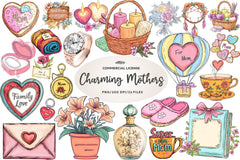 Charming Mothers Day Gift Clipart Bundle - CraftNest - Digital Crafting and Art