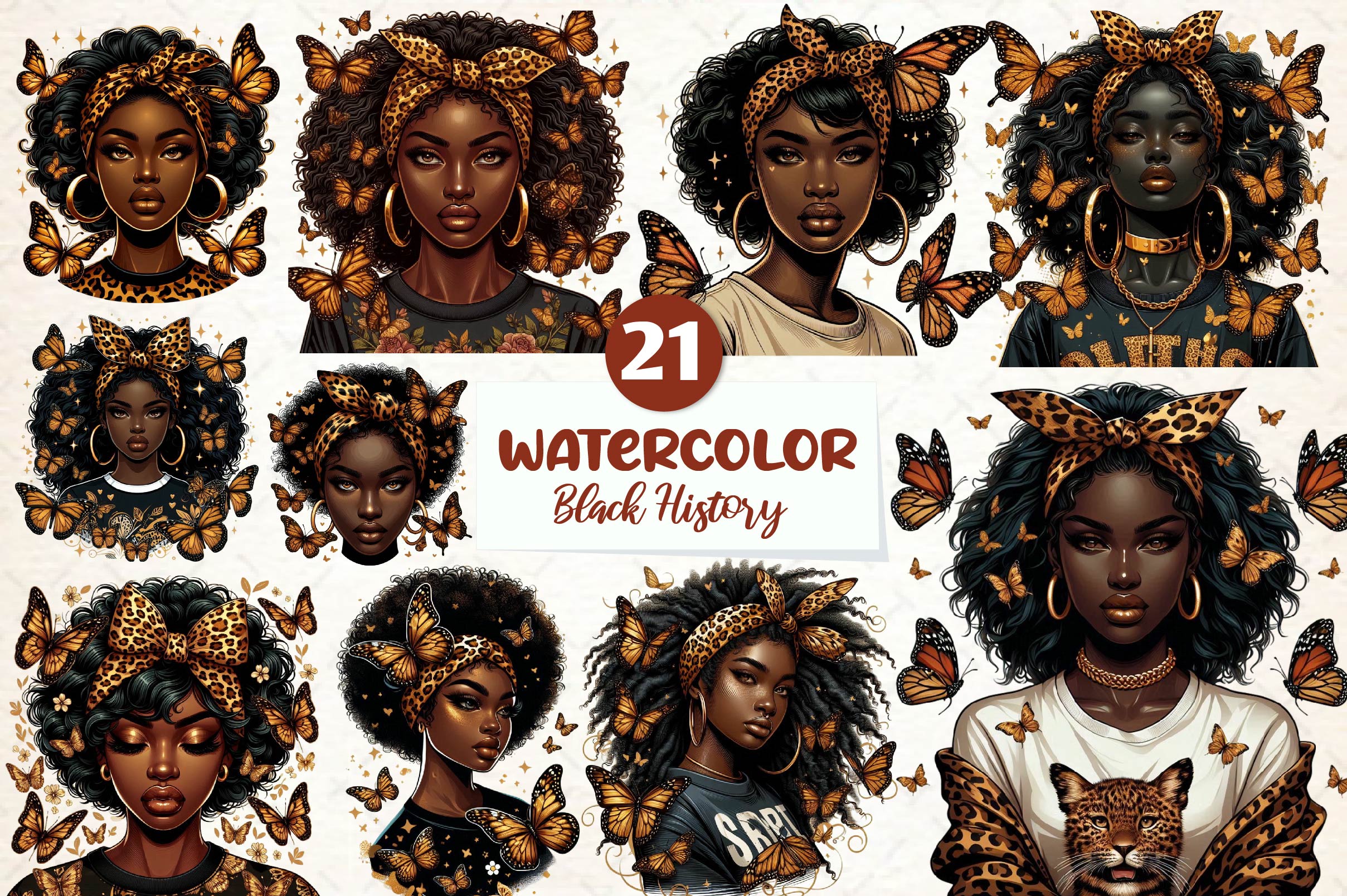 Black History Month Clipart Bundle - CraftNest - Digital Crafting and Art