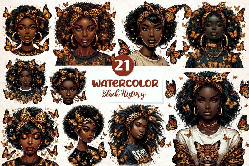 Black History Month Clipart Bundle - CraftNest - Digital Crafting and Art