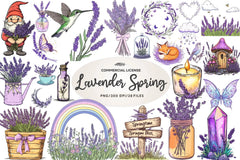 Lavender Spring Clipart Bundle - CraftNest - Digital Crafting and Art