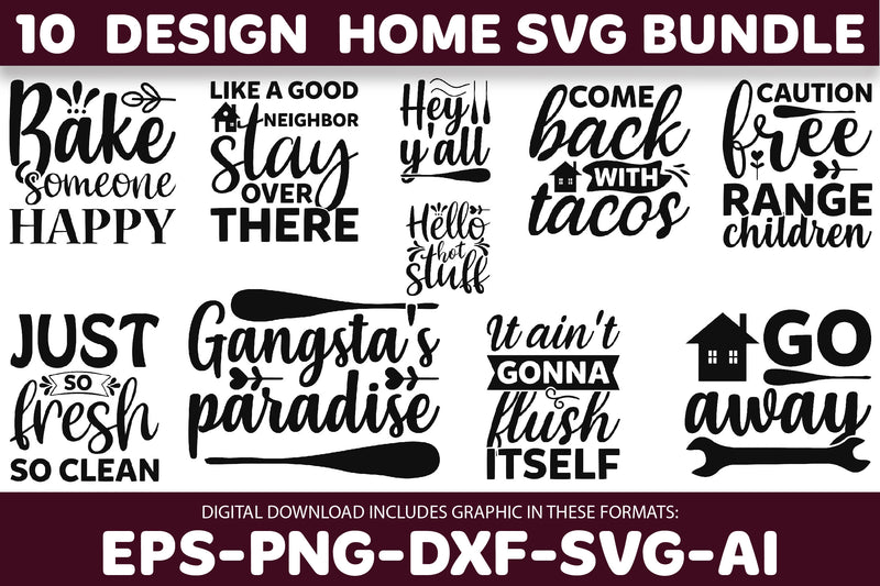 Home And Sign SVG Bundle - CraftNest - Digital Crafting and Art