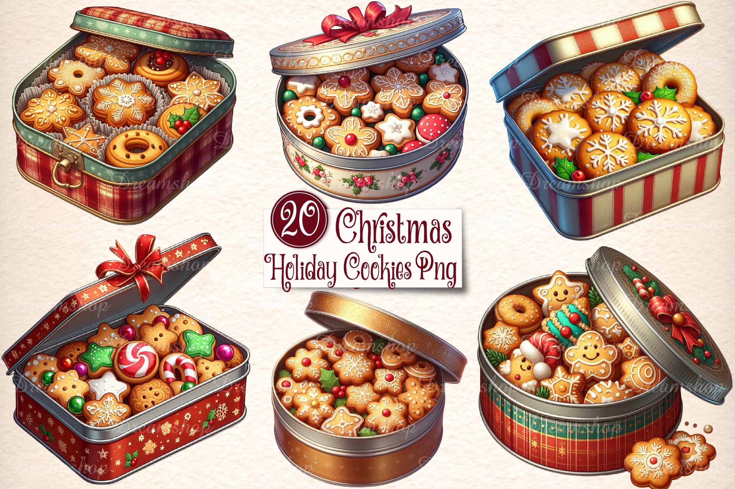 Holiday Christmas Cookies Clipart Bundle - CraftNest - Digital Crafting and Art