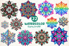 Christmas Snowflake Clipart Bundle - CraftNest - Digital Crafting and Art