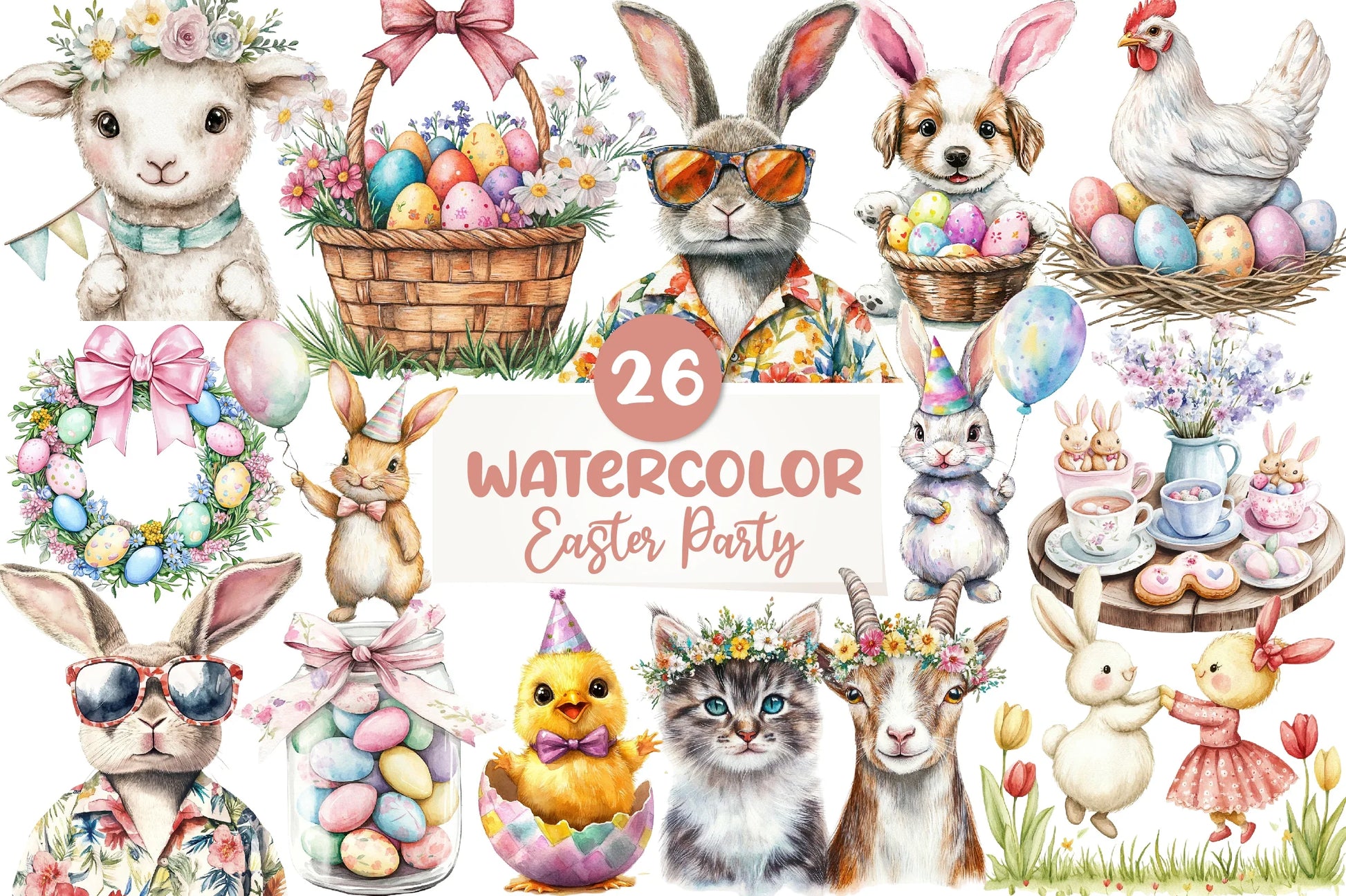 Easter Party Clipart Bundle - CraftNest - Digital Crafting and Art