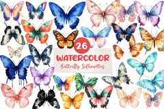 Butterfly Silhouettes Clipart Bundle 1 - CraftNest - Digital Crafting and Art