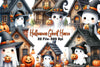 Halloween Ghost House Clipart Bundle