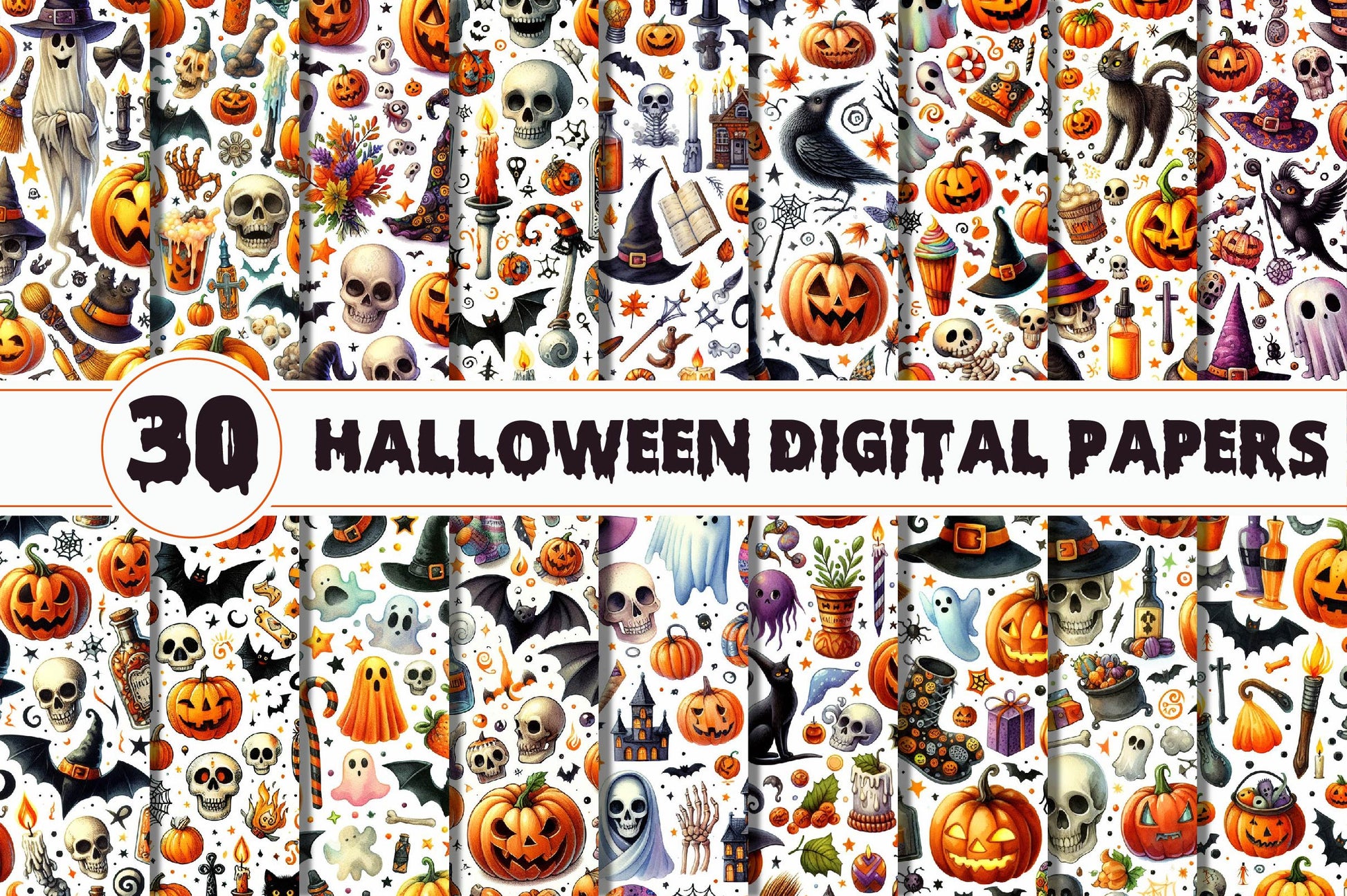 Halloween Digital Background Papers - CraftNest - Digital Crafting and Art