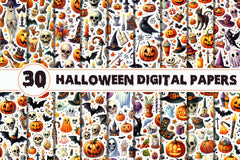 Halloween Digital Background Papers - CraftNest - Digital Crafting and Art