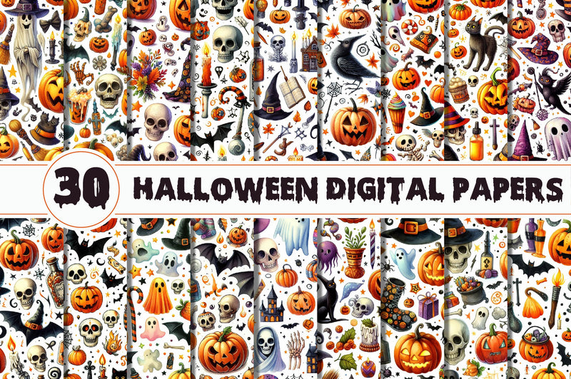 Halloween Digital Background Papers - CraftNest - Digital Crafting and Art
