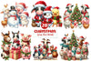 Christmas Of Group Farm Animals Clipart Bundle