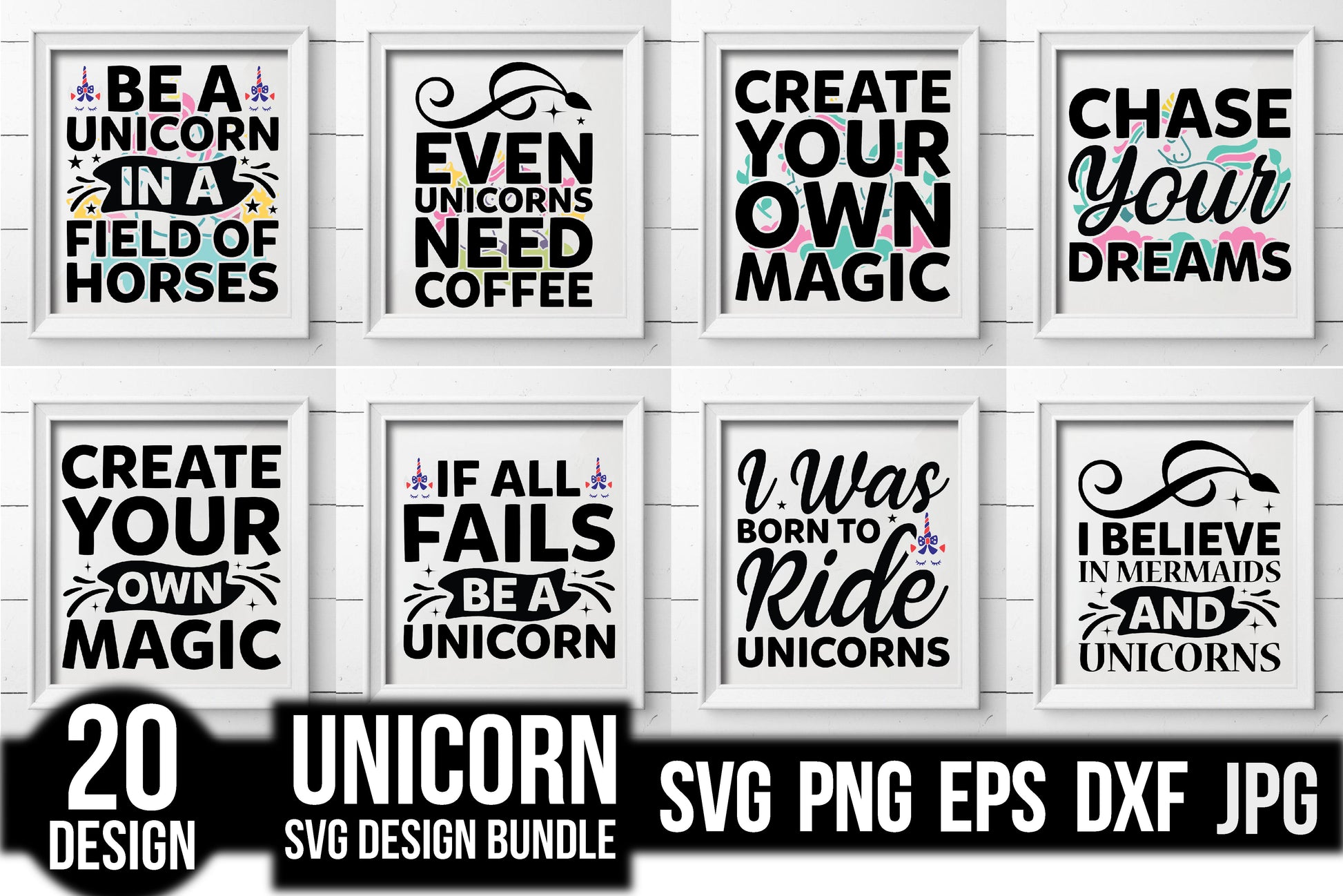 Unicorn SVG Bundle 12 - CraftNest - Digital Crafting and Art