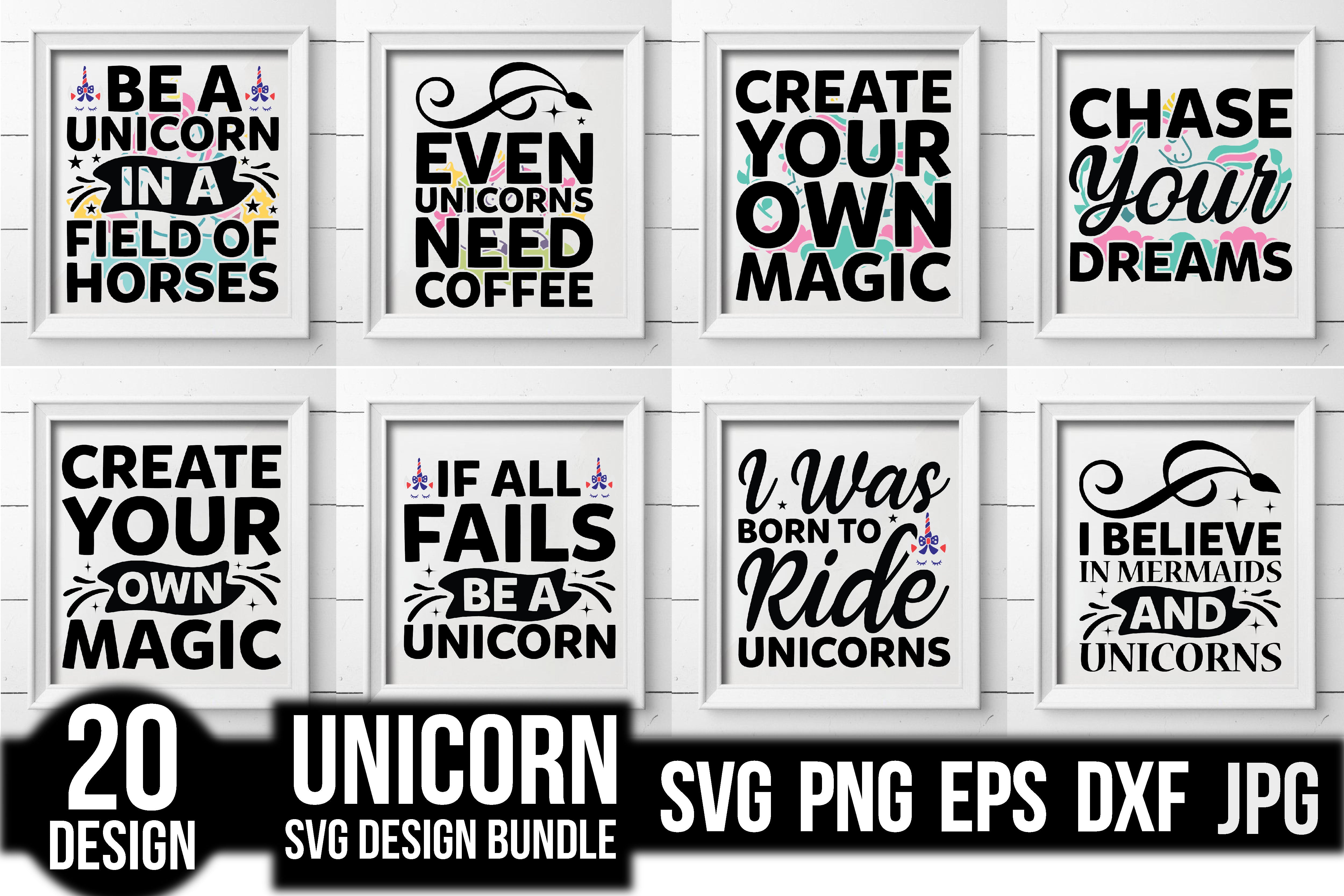 Unicorn SVG Bundle 12 - CraftNest - Digital Crafting and Art