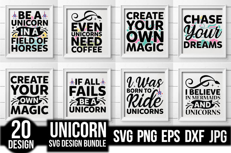 Unicorn SVG Bundle 12 - CraftNest - Digital Crafting and Art