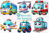 Cute Transport Clipart Bundle 1