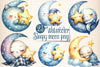Sleepy Moon Clipart Bundle 1