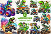 T Rex Dinosaur Monster Truck Clipart Bundle