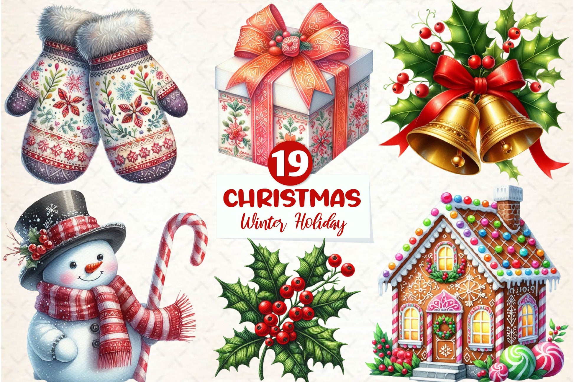Winter Wonderland Holiday Clipart Bundle - CraftNest - Digital Crafting and Art