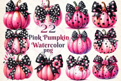 Pink Pumpkin Clipart Bundle 2 - CraftNest - Digital Crafting and Art