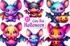 Halloween Cute Bat Clipart Bundle