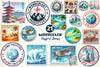 Passport Stamps Clipart Bundle