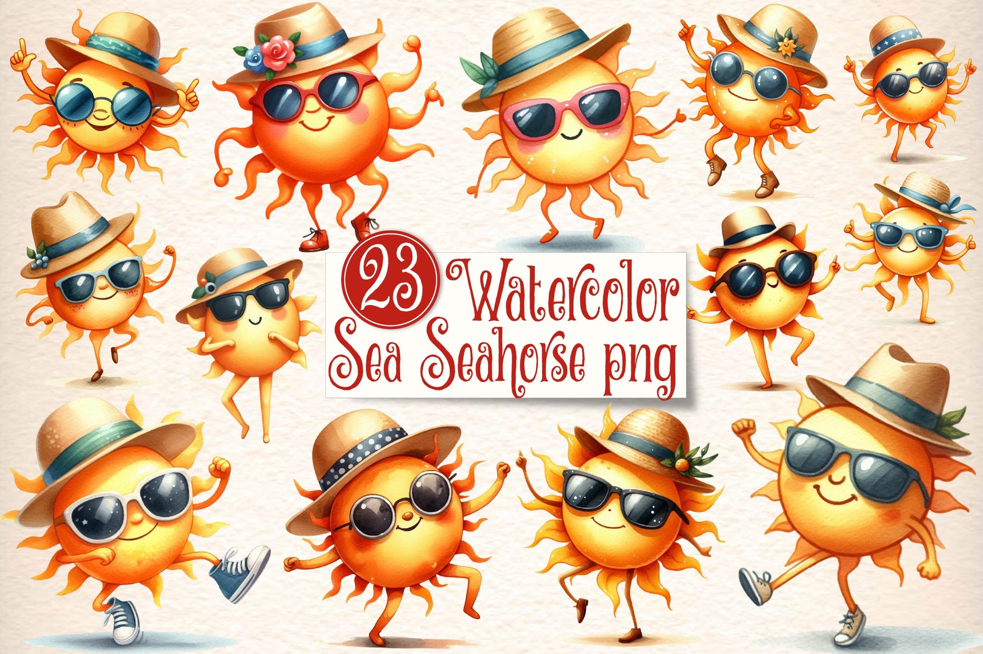 Dancing Sun Clipart Bundle - CraftNest - Digital Crafting and Art