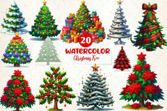 Christmas Tree Clipart Bundle 3 - CraftNest - Digital Crafting and Art