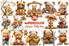 Autumn Teddy Bear Clipart Bundle 3