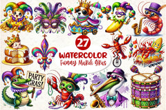 Funny Mardi Gras Clipart Bundle 2 - CraftNest - Digital Crafting and Art