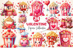 Valentine Popcorn Clipart Bundle 2 - CraftNest - Digital Crafting and Art