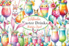 Cute Easter Drinks Clipart Bundle