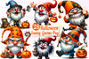 Funny Halloween Gnome Clipart Bundle