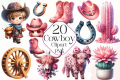 Cowboy Clipart Bundle - CraftNest - Digital Crafting and Art