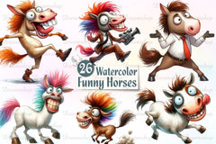 Horses Cute Horse Clipart Bundle - CraftNest - Digital Crafting and Art