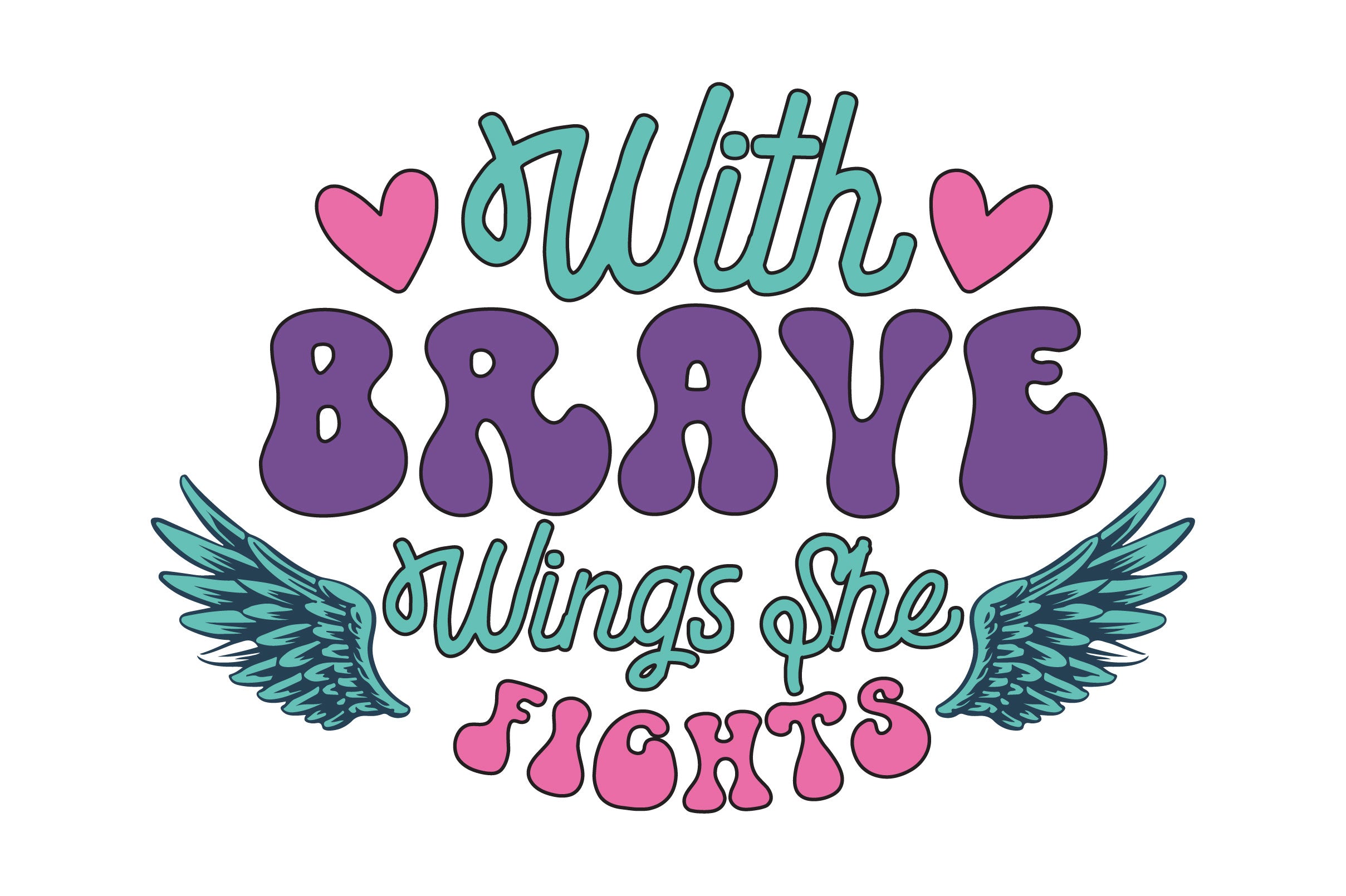 With Brave Wings She Fights Bundle - CraftNest - Digital Crafting and Art