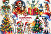 Christmas Skeleton Clipart Bundle 1