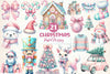 Pastel Preppy Christmas Clipart Bundle