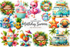 Summer Happy Birthday Clipart Bundle