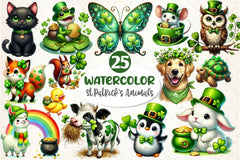 St Patrick's Day Animals Clipart Bundle 4 - CraftNest - Digital Crafting and Art