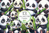 Adorable Cute Panda Clipart Bundle