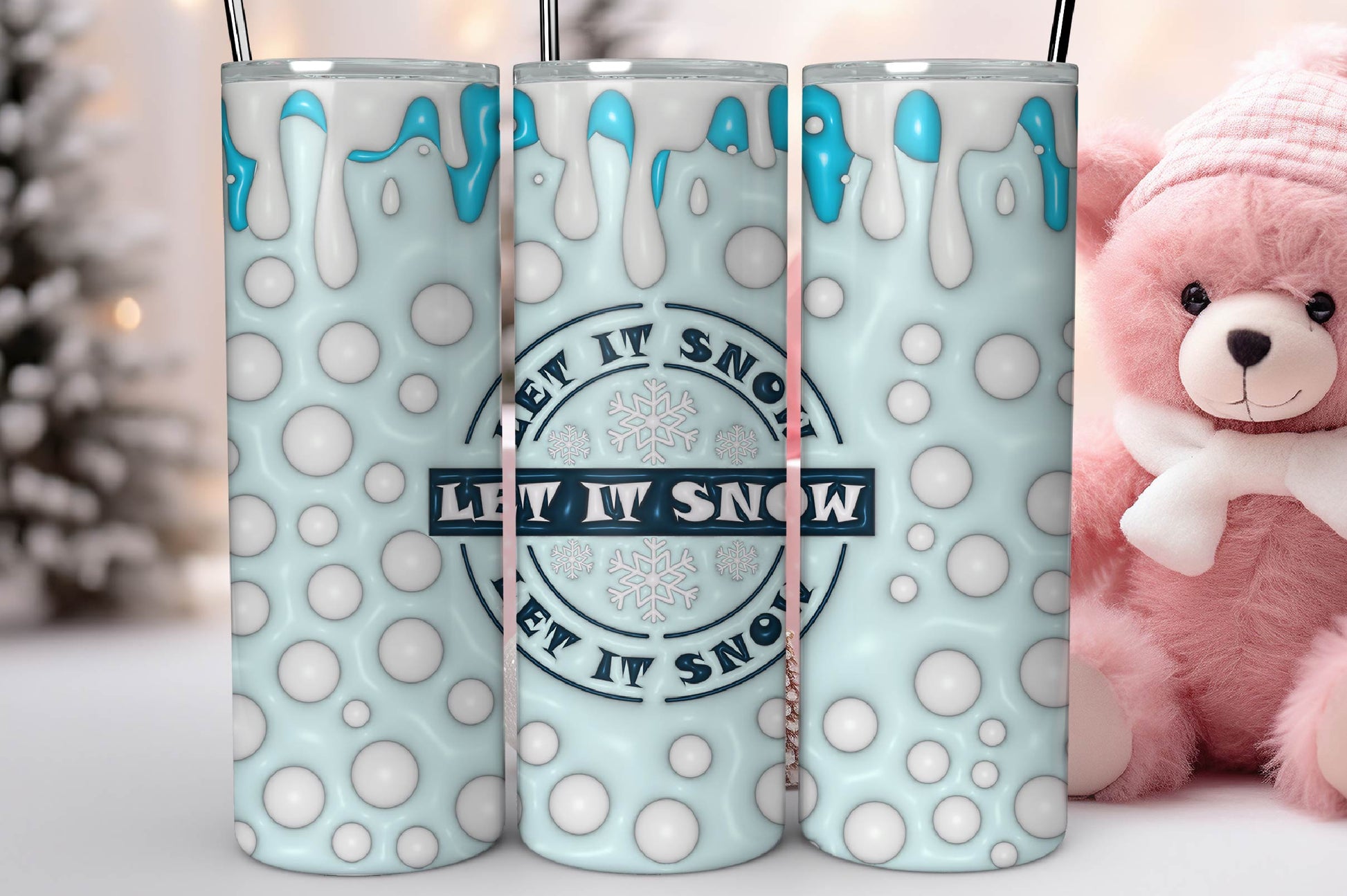 3D Christmas Inflated Tumbler Bundle 1 - CraftNest - Digital Crafting and Art