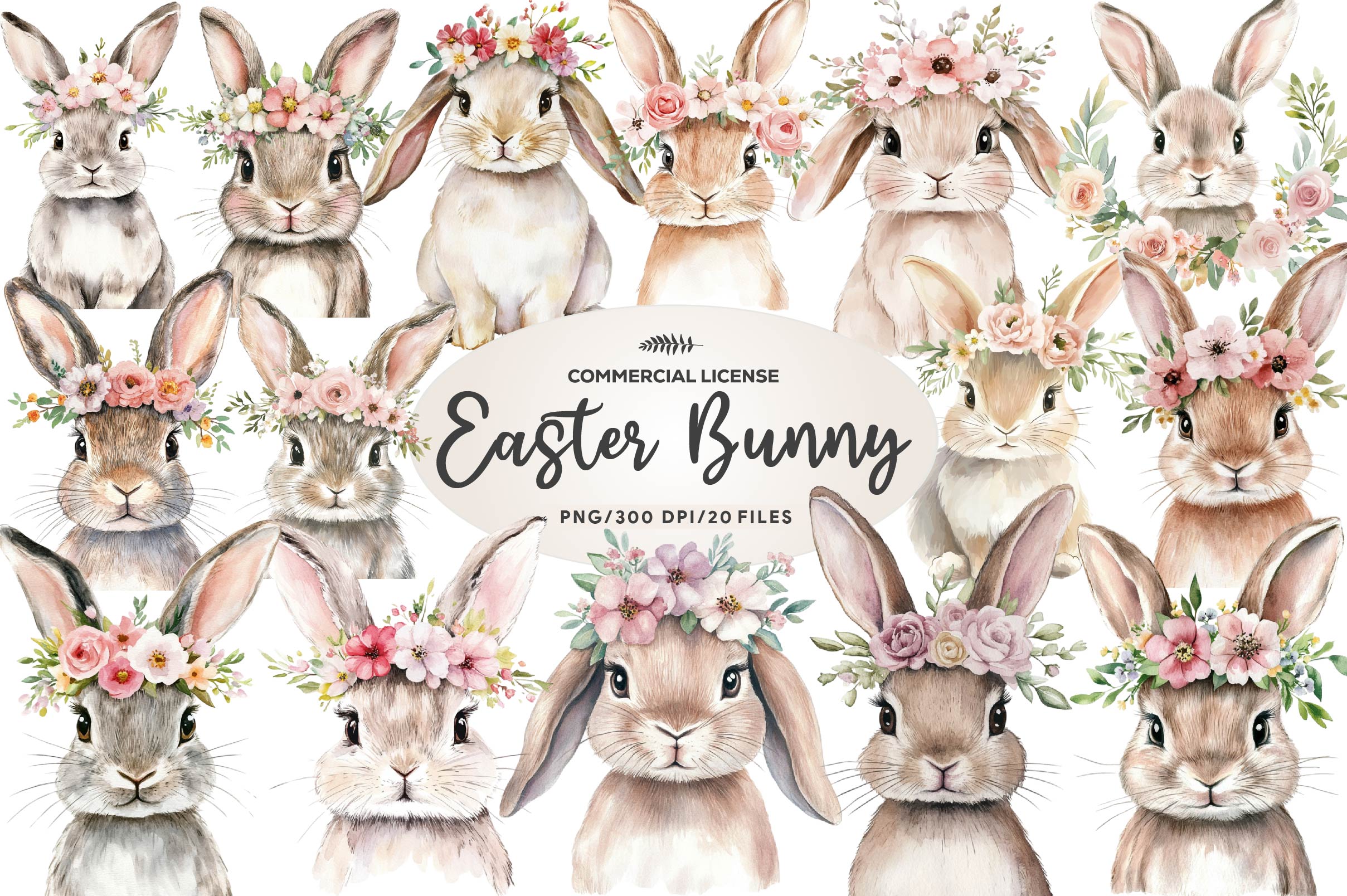 Easter Bunny Easter Clipart Bundle 1 - CraftNest - Digital Crafting and Art