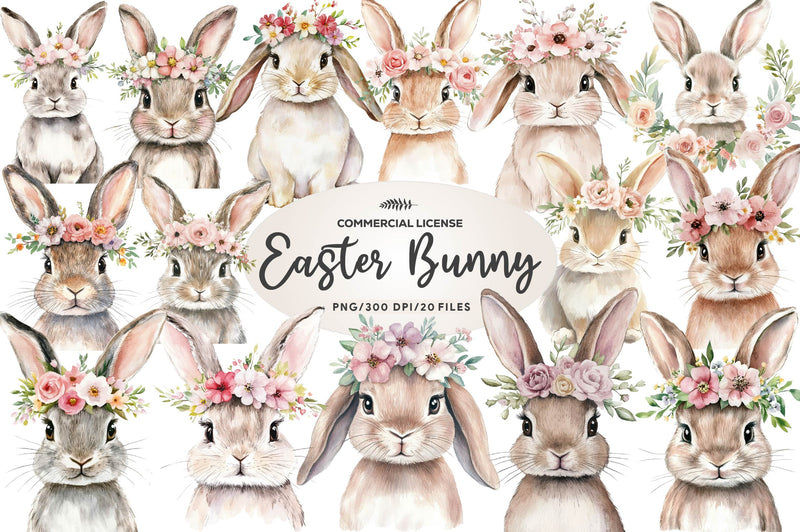 Easter Bunny Easter Clipart Bundle 1 - CraftNest - Digital Crafting and Art
