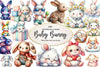 Cute Plush Toy Baby Bunny Clipart Bundle