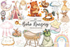 Boho Nursery Baby Clipart Bundle