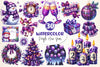 Purple New Year Clipart Bundle