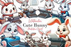 Cute Bunny Clipart Bundle - CraftNest - Digital Crafting and Art